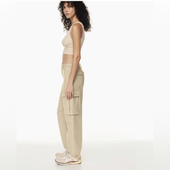TNA Pants - Aritzia TNA Surplus Division Supply Cargo Pants in beige, size 4